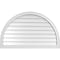 Ekena Millwork Round Top Surface Mount PVC Gable Vent w/ 2"W x 1-1/2"P Brickmould Frame, 42"W x 26"H GVPRT42X2602SN - alternate 1
